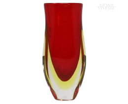 Red Murano Glass Vase